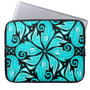 Coloured Seamless Pattern with Floral Ethnic Motif Laptop Sleeve