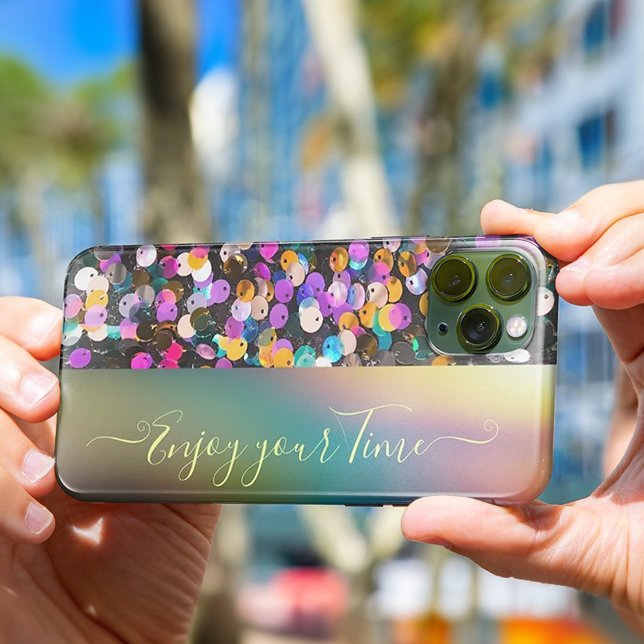 Coloured sequin glitter Iphone cases (Creator Uploaded)