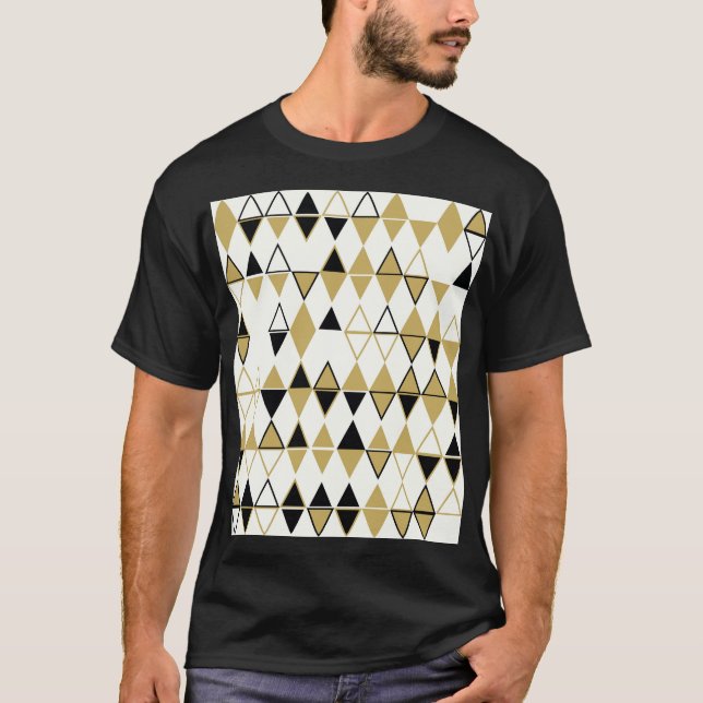 Coloured shapes, geometric abstract pattern T-Shirt (Front)