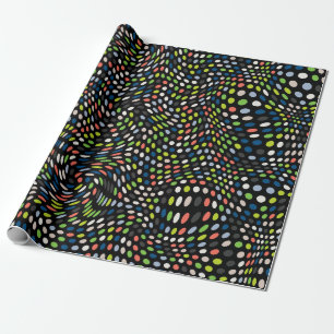 Coloured small dots background. Circles wave. Abst Wrapping Paper