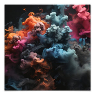 coloured smoke photo print