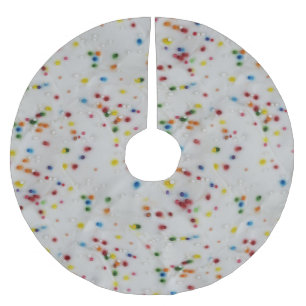 Coloured Sprinkles Brushed Polyester Tree Skirt