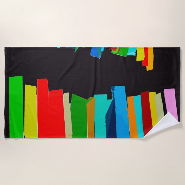 Coloured stairs beach towel (Front)