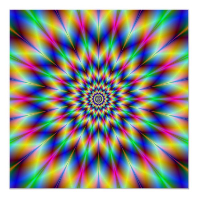 Coloured Star The Zazzle Perfect Poster (Front)