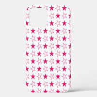 Coloured stars seamless pattern, pink stars vintag