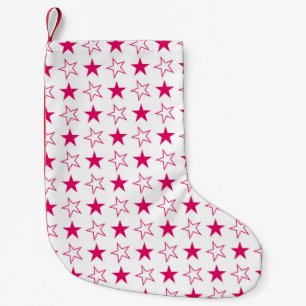 Coloured stars seamless pattern, pink stars vintag small christmas stocking