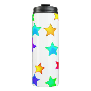 Coloured Stars Thermal Tumbler