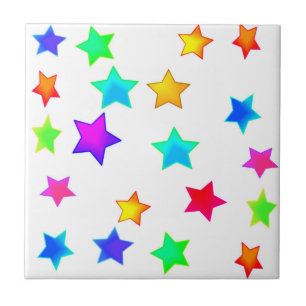 Coloured Stars Tile