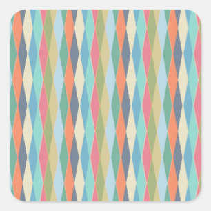 Coloured stripes. square sticker