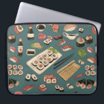 Coloured Sushi and rolls seamless pattern,excellen Laptop Sleeve<br><div class="desc">Coloured Sushi and rolls seamless pattern, excellent</div>