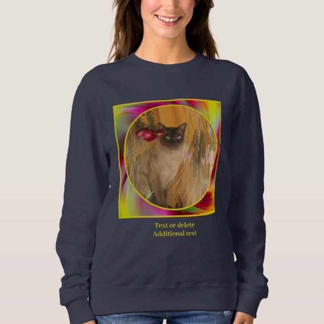 Coloured Swirls Frame Create Your Own Photo Sweatshirt (Front)