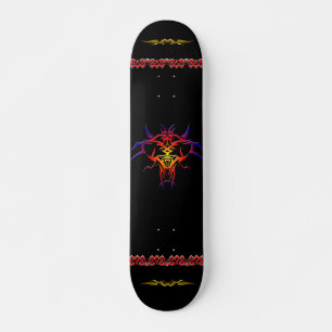 Coloured Tatto Design Skateboard