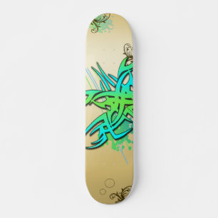 Coloured Tattoo Designed Skateboard