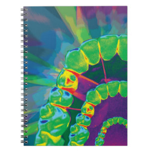 Coloured Teeth Model Dentist Orthodontist Notebook