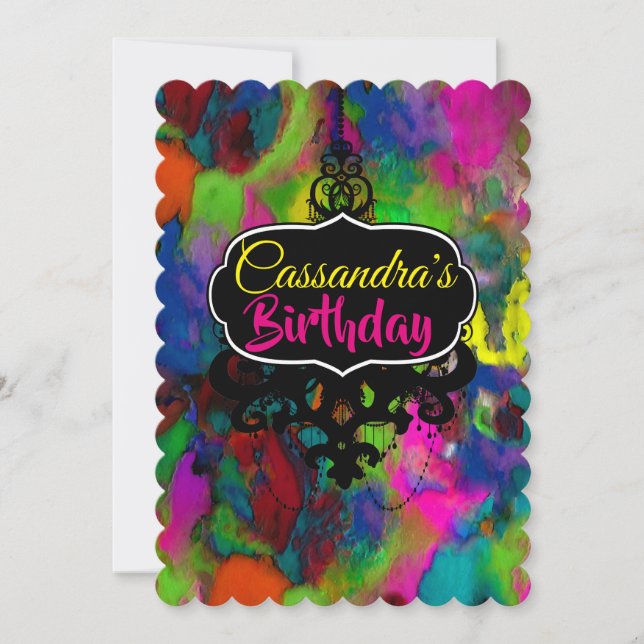 Coloured Thoughts (More Options) - RSVP / Invitation (Front)