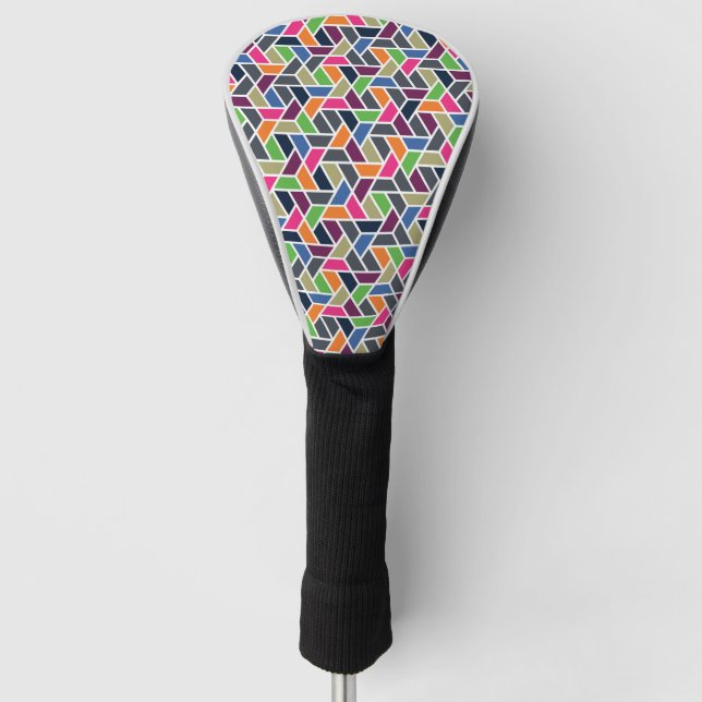 Coloured Tiles  Golf Head Cover (Front)