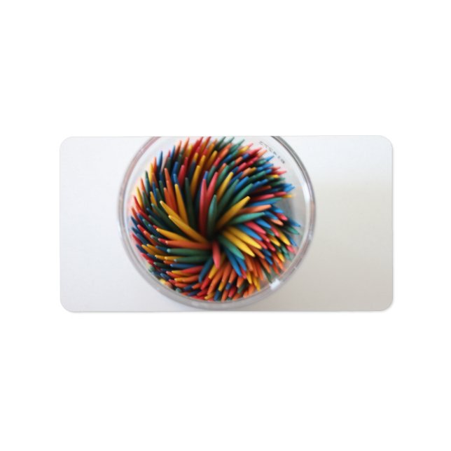 Coloured Toothpicks Labels (Front)