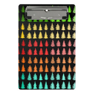 Coloured Trees Mini Clipboard