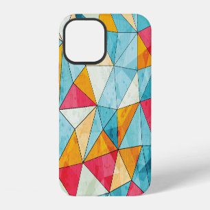 Coloured Triangles: Grunge Vintage Pattern iPhone 12 Case