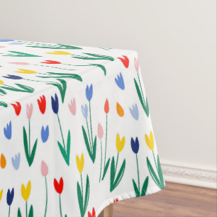 Coloured Tulips   Tablecloth