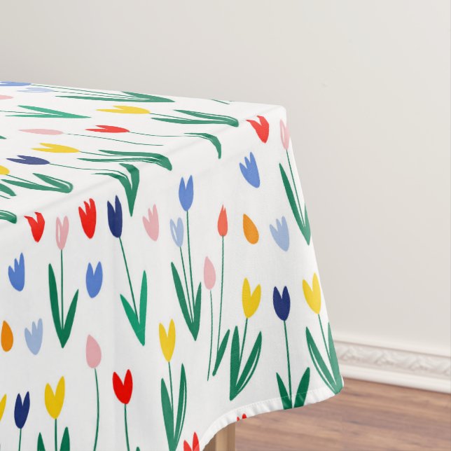 Coloured Tulips   Tablecloth (In Situ)