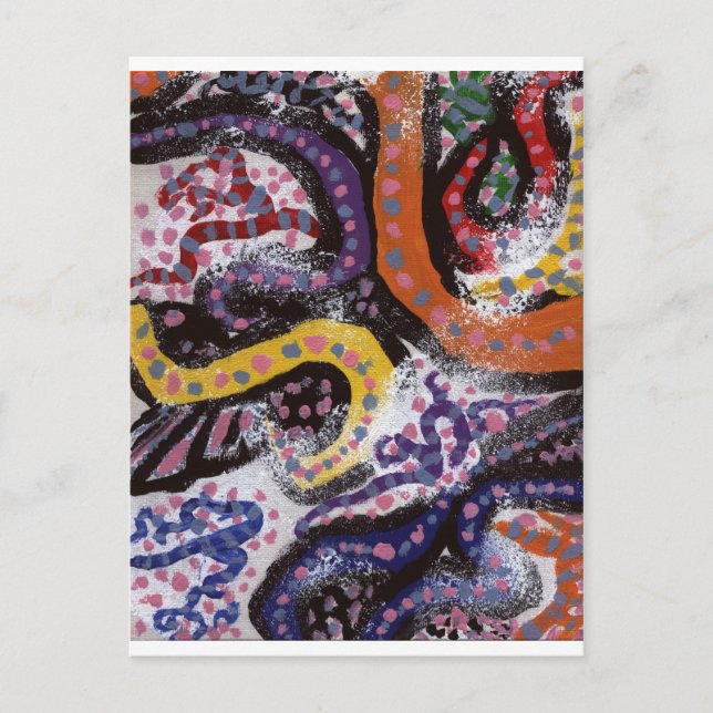 Coloured vines 1 postcard (Front)