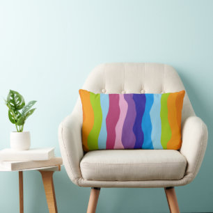 coloured wave lumbar cushion