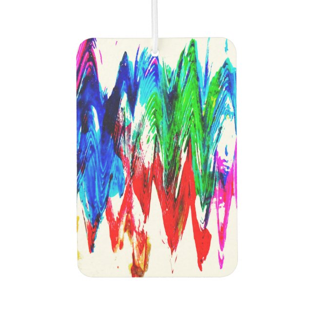 Coloured waves car air freshener (Front)