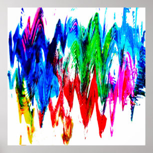 Coloured waves poster