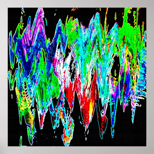 Coloured waves poster (Front)