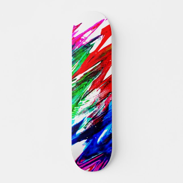 Coloured waves skateboard (Front)