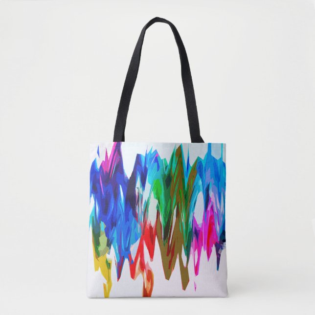 Coloured waves tote bag (Front)