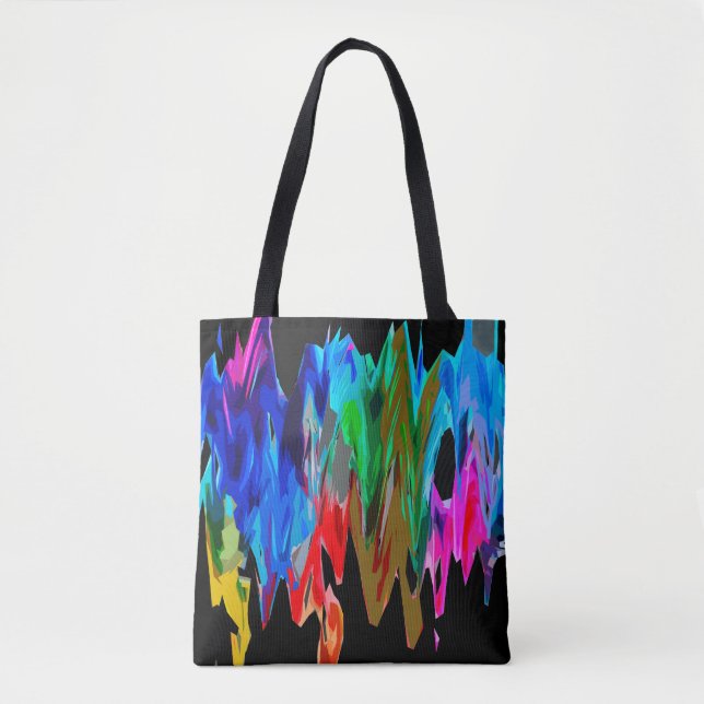 Coloured waves tote bag (Front)