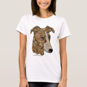 Coloured Whippet Doodle Dog T-Shirt