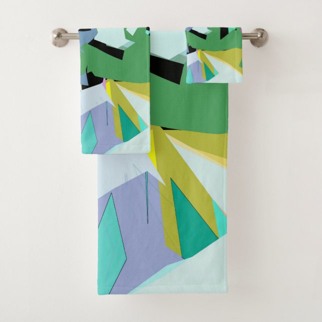 Coloured wind bath towel set (Insitu)