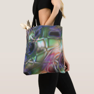 Coloured with rough digital grainy or blurry glass tote bag