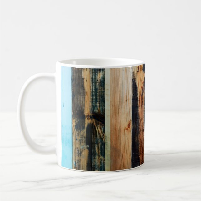 coloured wooden textureabstract,background,board,b coffee mug (Left)