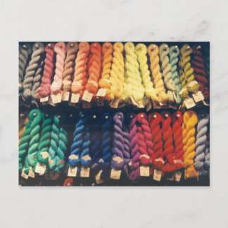 COLOURED YARNS LIBERTY POSTCARD