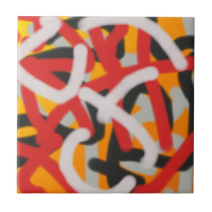 colourful 0748 abstract art tile