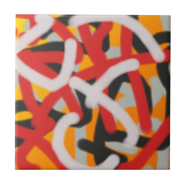 colourful 0748 abstract art tile (Front)