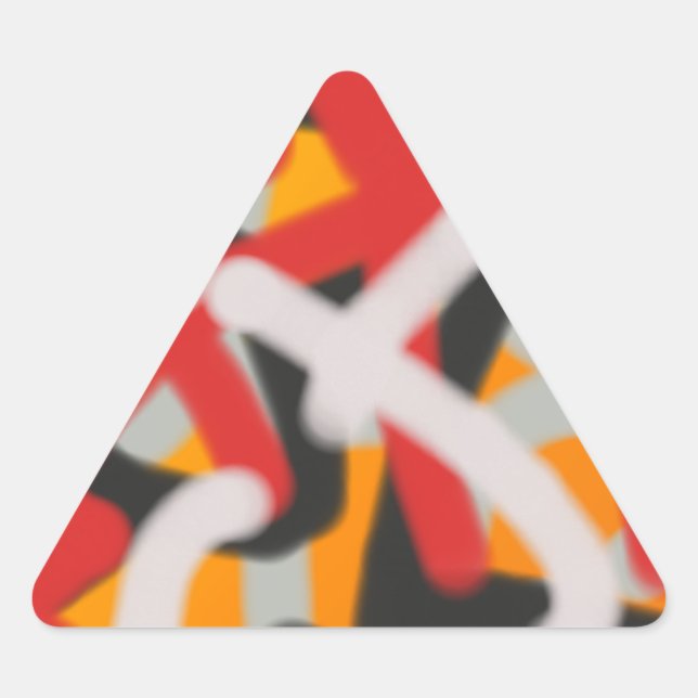 colourful 0748 abstract art triangle sticker (Front)