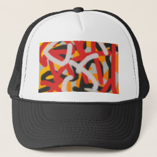 colourful 0748 abstract art trucker hat