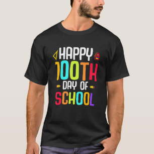 Colourful 100 Days Of School Back To School Happy T-Shirt