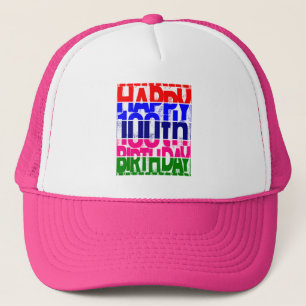 Colourful 100th Birthday Celebration Trucker Hat