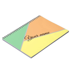 Colourful 1970s triangles pattern Modern Asbtrac Notebook