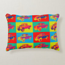 Colourful 1971 Land Rover Pickup Truck Pop Art