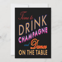 Colourful 21st Birthday Time to Drink Champagne