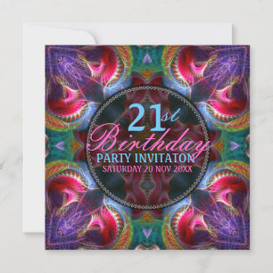 Colourful 21st Celebrations Party Invitation
