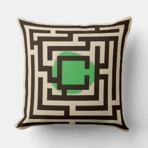 Colourful 2 in 1 Labyrinth Pattern on Custom Colou Cushion