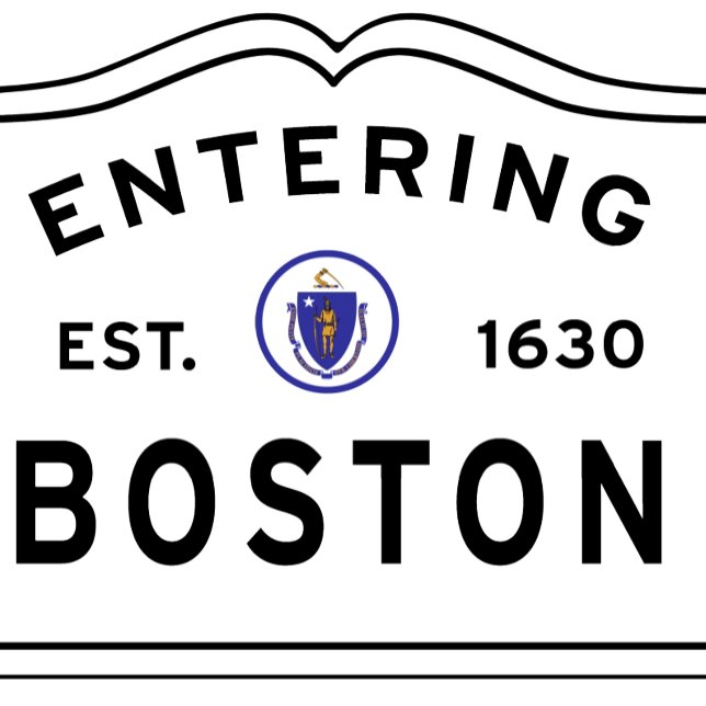 Colourful 2 Sided, Entering Boston MA  Cushion (Creator Uploaded)